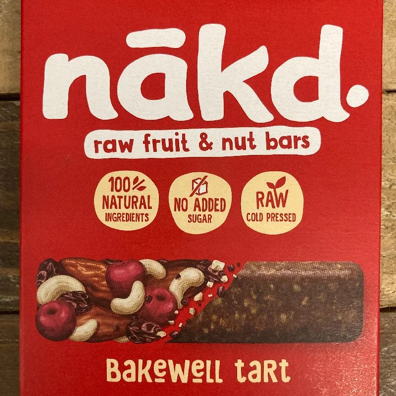 12x Nakd Bakewell Tart Fruit & Nut Bar (4 Packs of 3x35g)