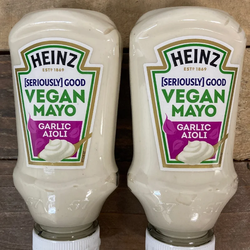 3x Heinz Seriously Good Vegan Garlic Aioli Mayo Bottles (3x220ml)