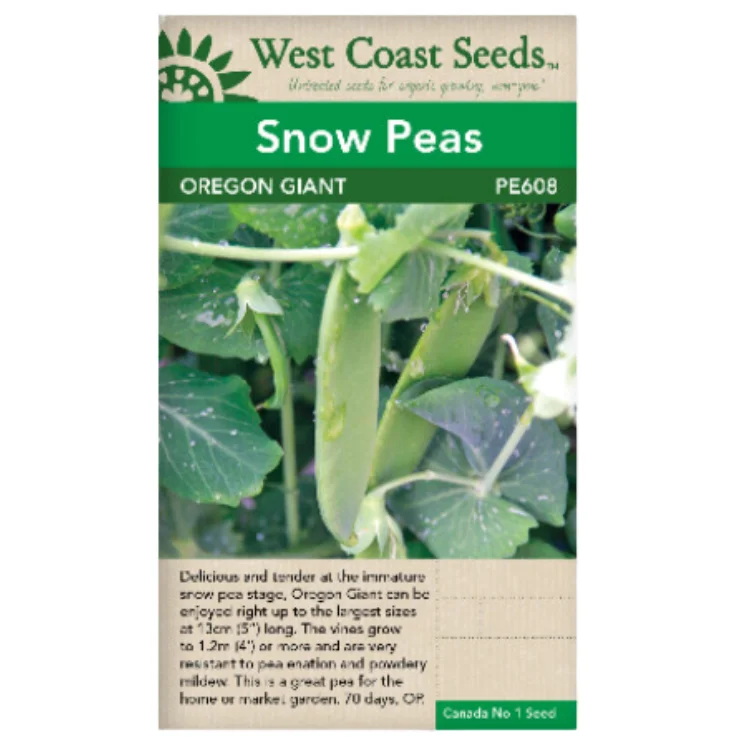 West Coast Seeds Oregon Giant Snow Pea Seeds - 60 Seeds