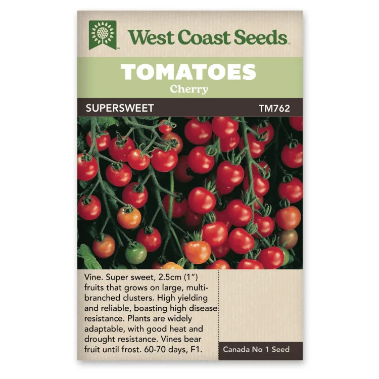 West Coast Seeds Supersweet Cherry Tomato Seeds -  10Seeds