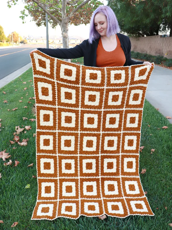 Crochet Kit - Concentric Squares Throw
