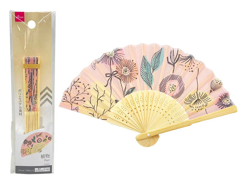 Folding Fan - 5.90in - Plant