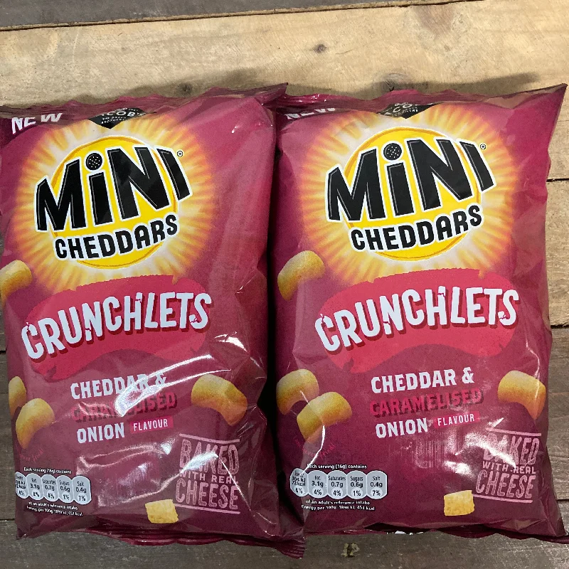 3x Jacob's Mini Cheddars Crunchlets Cheddar and Caramelised Onion (3x115g)