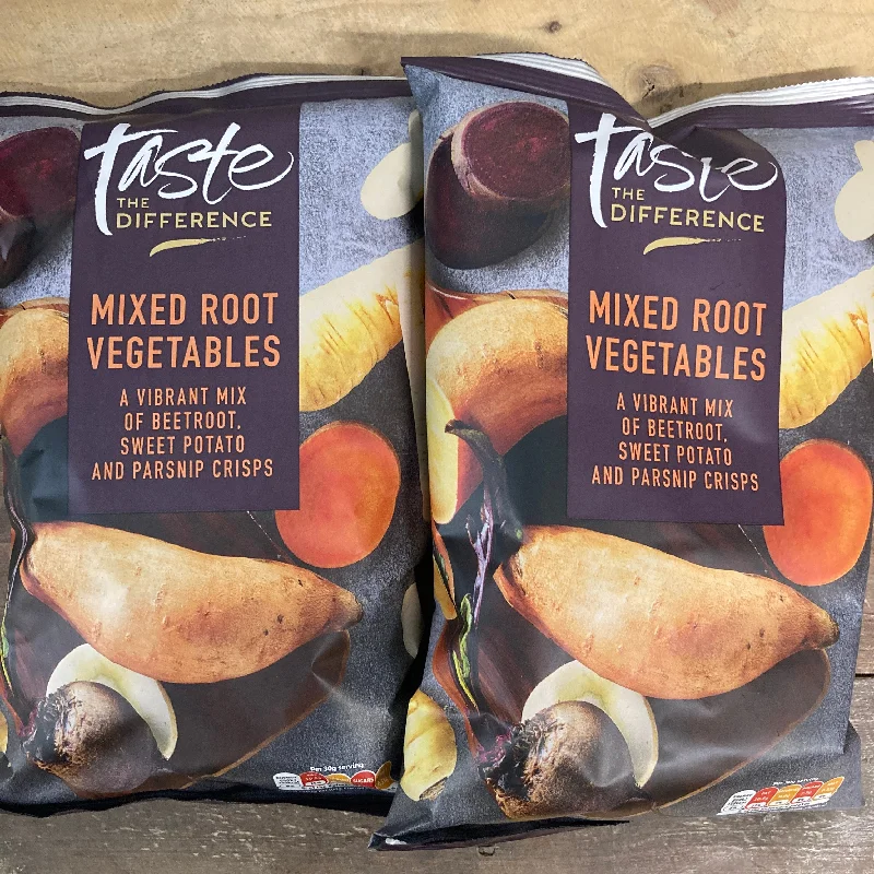 4x Sainsburys Taste the Difference Vegetable Crisps Share Bags (4x100g)