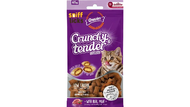 Gnawlers Crunchy Tenders Salmon Flavour Cat Treat 65 gm - Pack of 5
