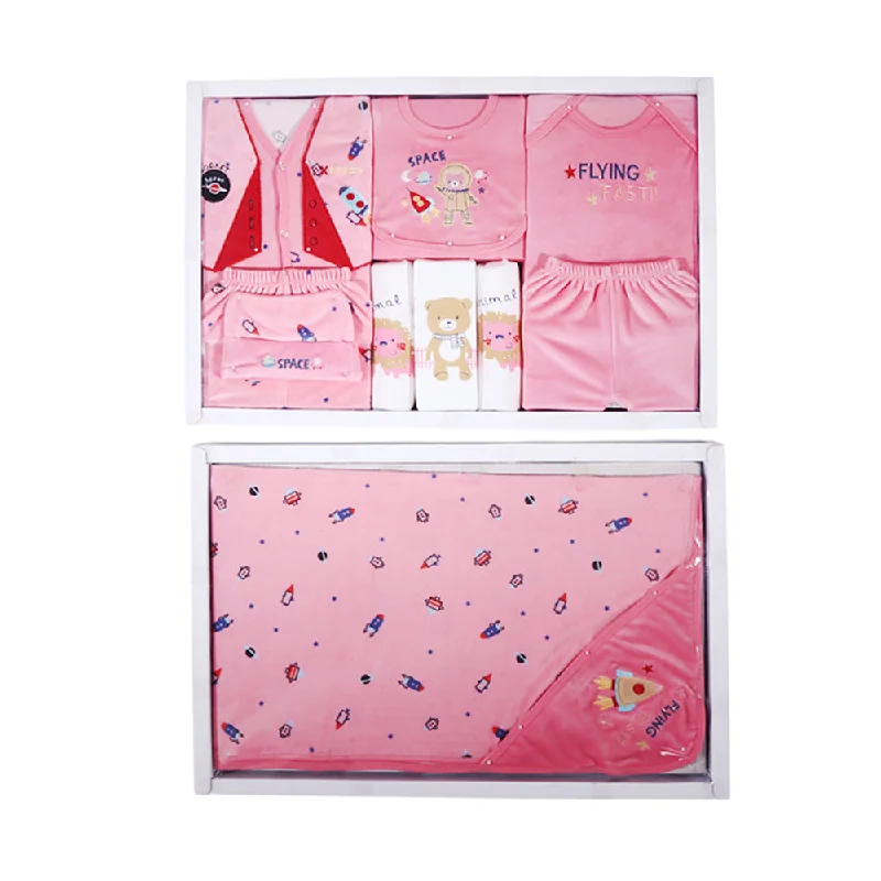 BABY GIFT SET 10PC SPACE PEACH MZW-24 05
