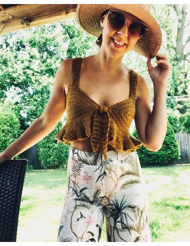 I Just Wanna Dance Crop Top (Crochet)