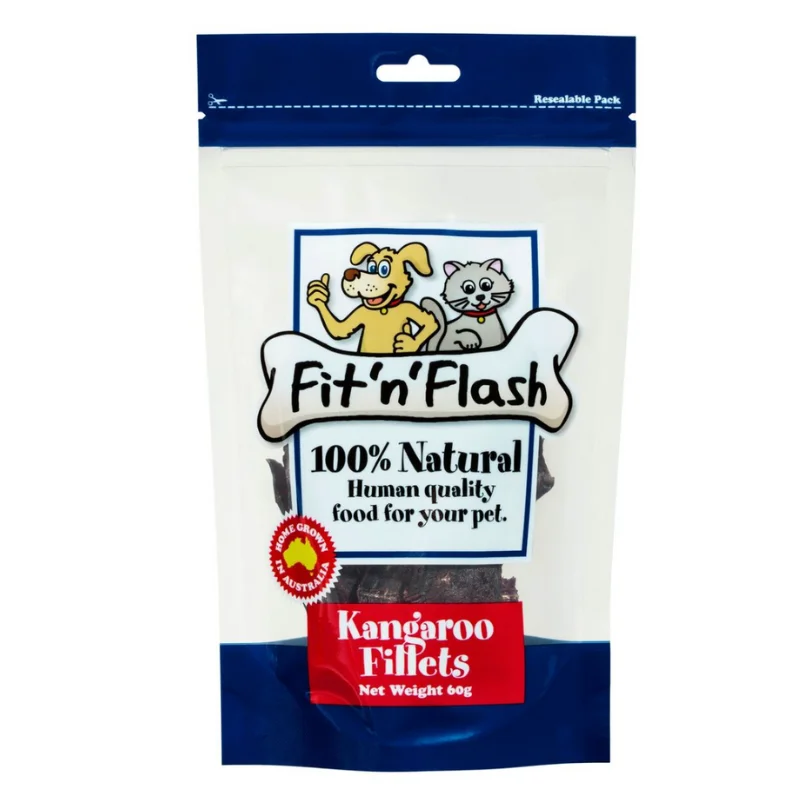 Fit 'n' Flash Kangaroo Fillet Dog Treat 120g