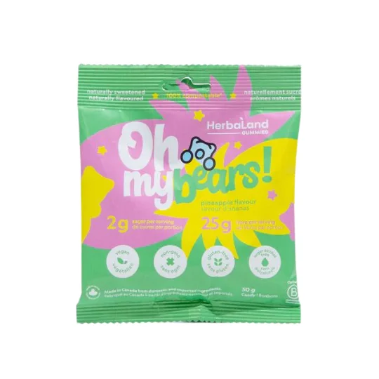 Herbaland Oh My Bears! Pineapple Fibre Gummies - 50g