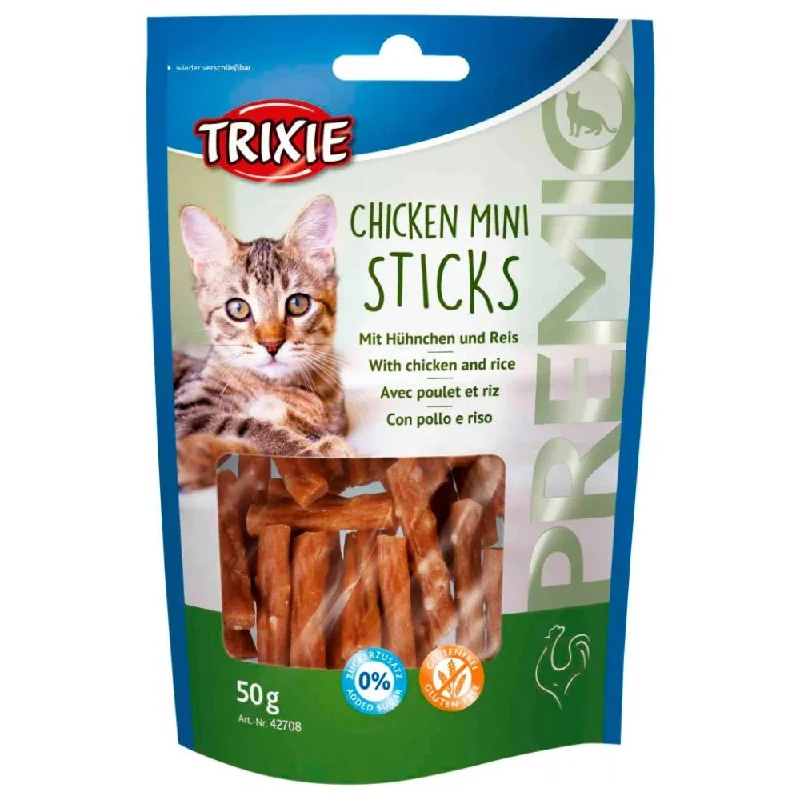 Trixie Premio Chicken Mini Sticks Cat Treat  50 gm - Pack of 5