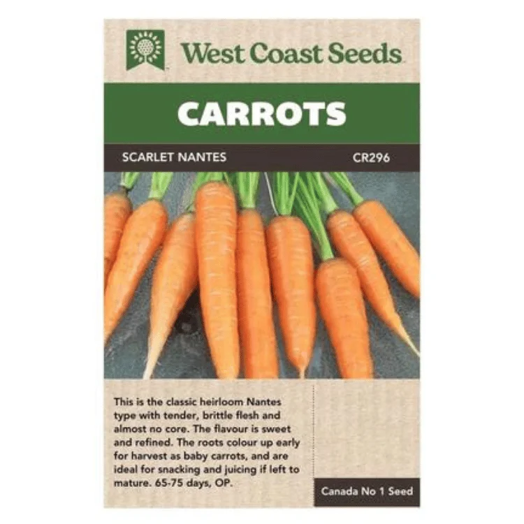 West Coast Seeds Scarlet Nantes Carrot Seeds - 700 Seeds