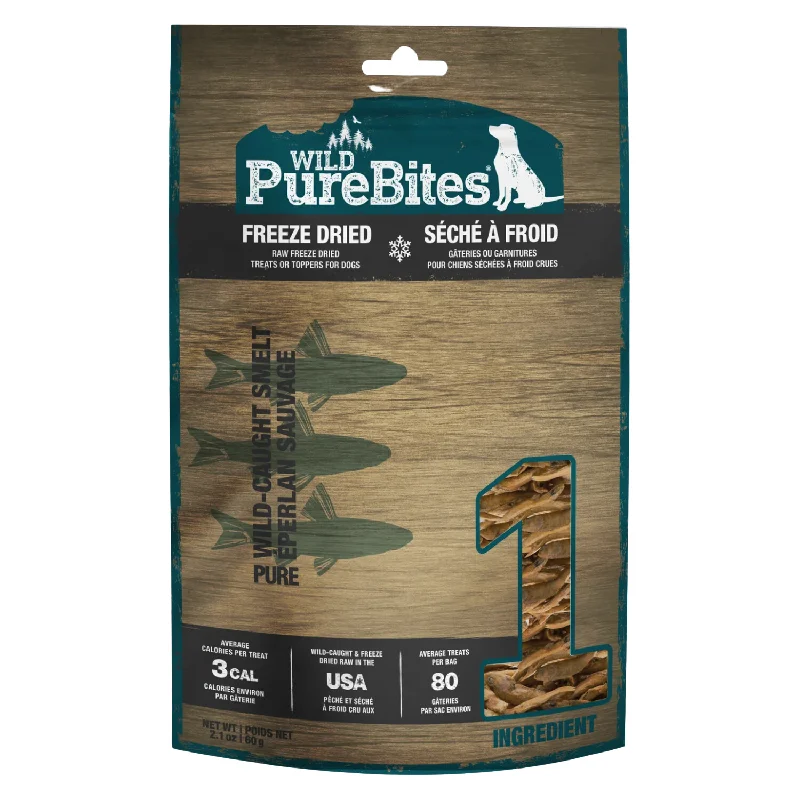 Freeze Dried Dog Treat, Wild-Caught Smelt, 2.1 oz