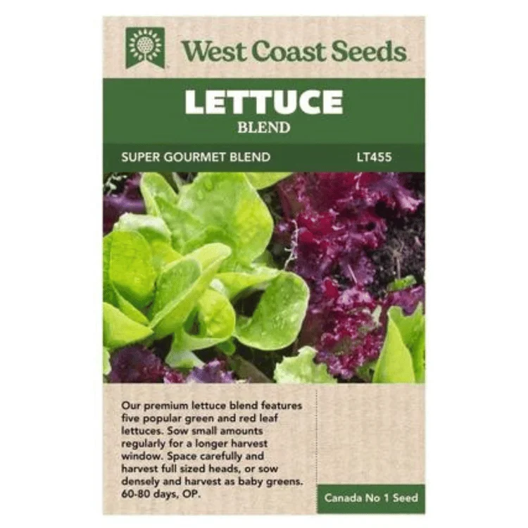 West Coast Seeds Super Gourmet Blend Lettuce Seeds - 3g