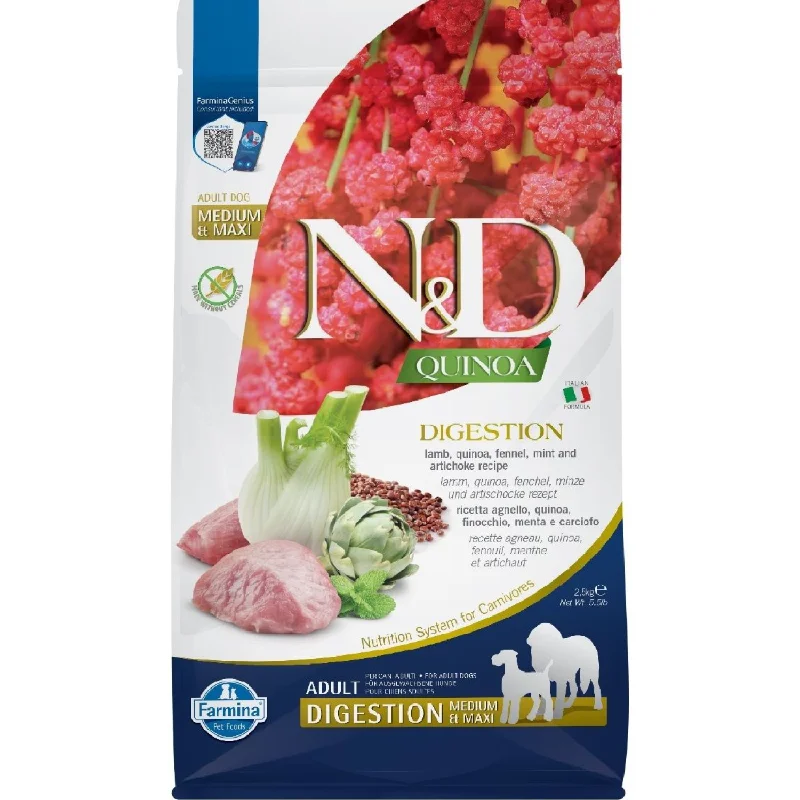 Dry Dog Food - N & D - QUINOA - Digestion Lamb - Adult Medium & Maxi