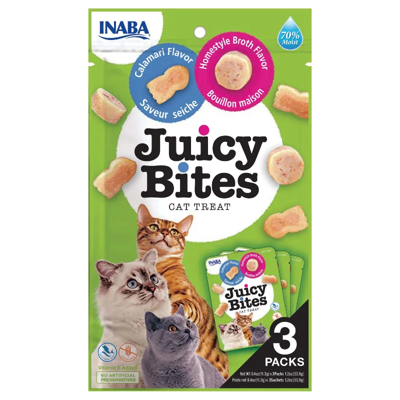 Churu Cat Treats Juicy Bites - Homestyle Borth & Calamari (3 sticks x 11g) - Pack of 5 Churu Cat Treats Juicy Bites - Homestyle Borth & Calamari (3 sticks x 11g) - Pack of 5