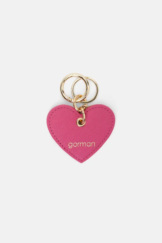 Heart Pink/Red Keyring