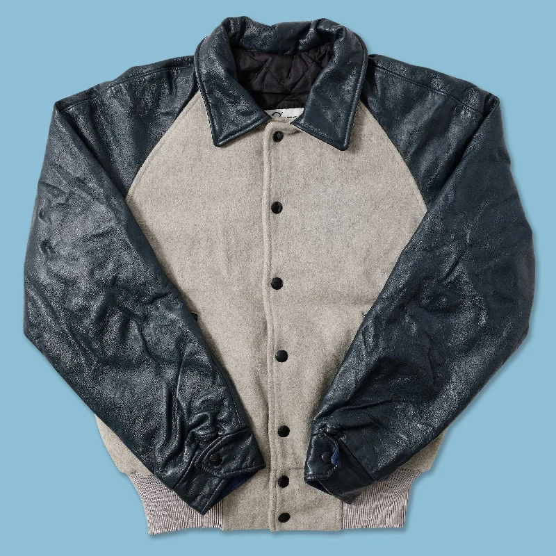 Vintage Women's Wool Leather Varsity Jacket Small