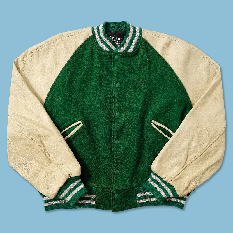 Vintage Wool Leather Varsity Jacket Large