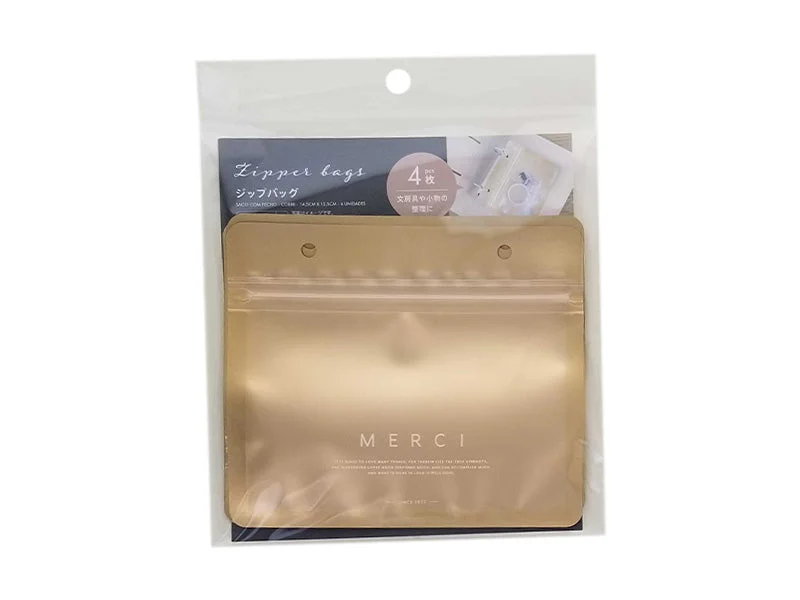Zipper bags-copper 5.70in x 4.92in 4pcs-