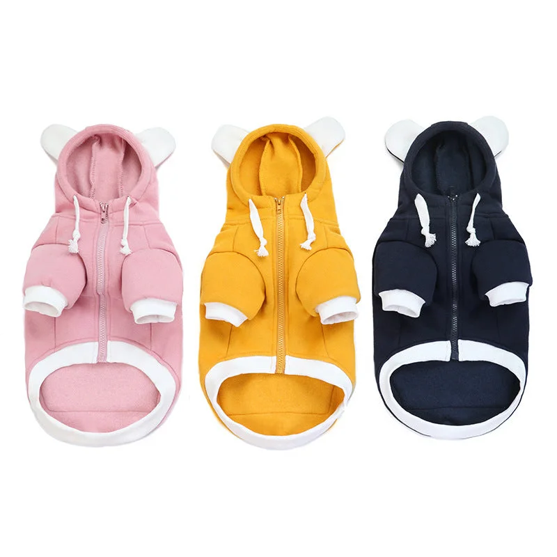 Cosy fleece pet hoody (Pink, Blue, Yellow)