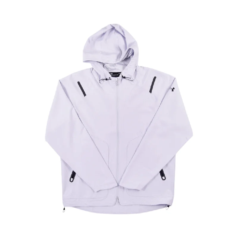 UA MEN L/S ZIPPER HOODIE 1370494-014 GRY L (IRW)