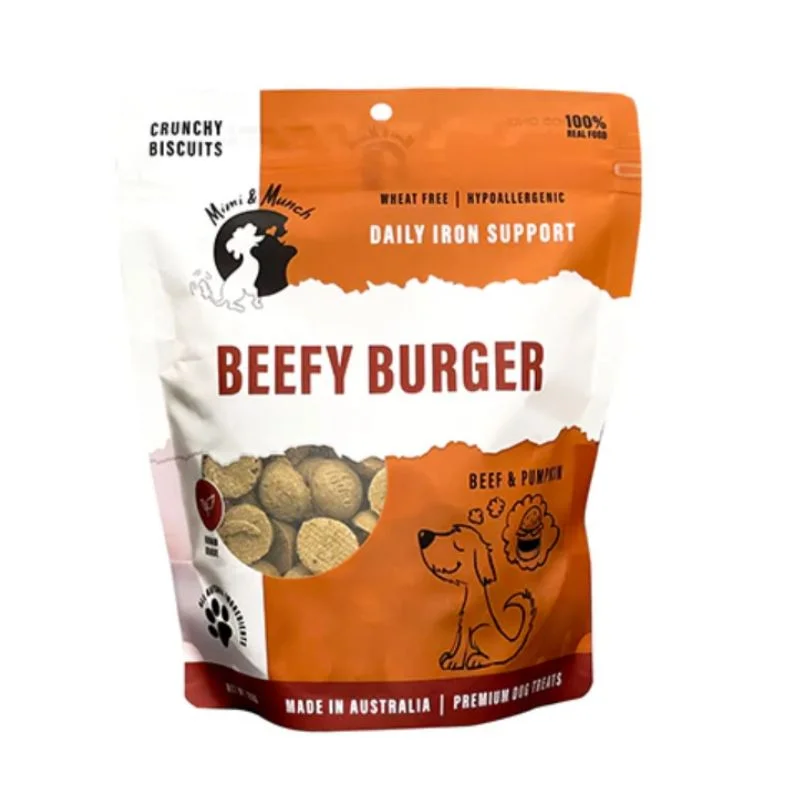 Mimi and Munch Beefy Burger Dog Treat 180g