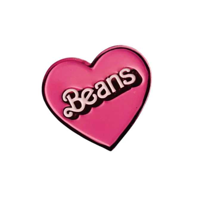 Vegan Power Co Barbie style 'Beans' Enamel Pin