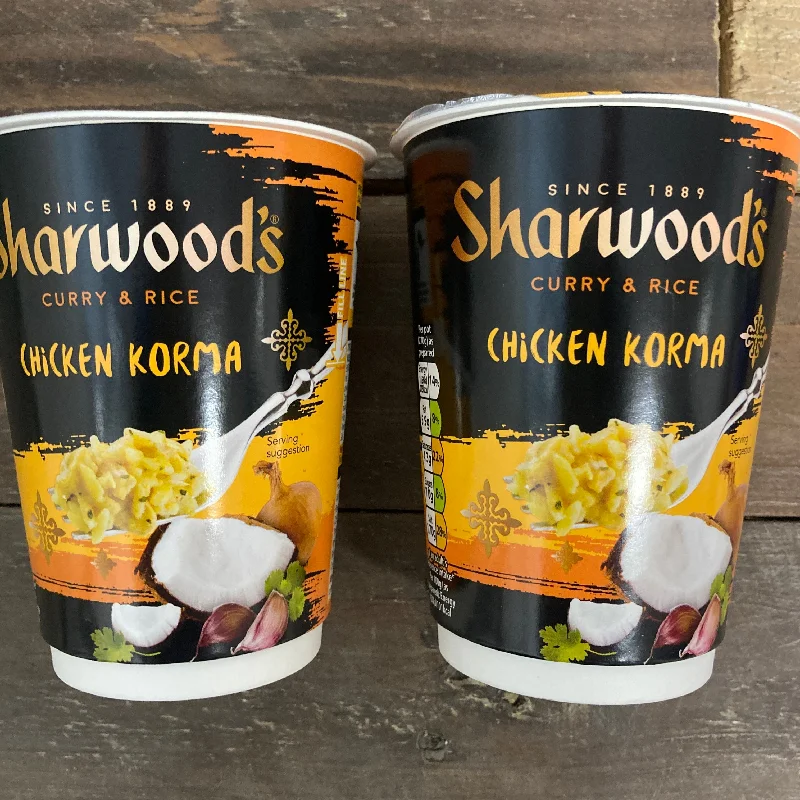 2x Sharwoods Chicken Korma Rice Pots (2x70g)