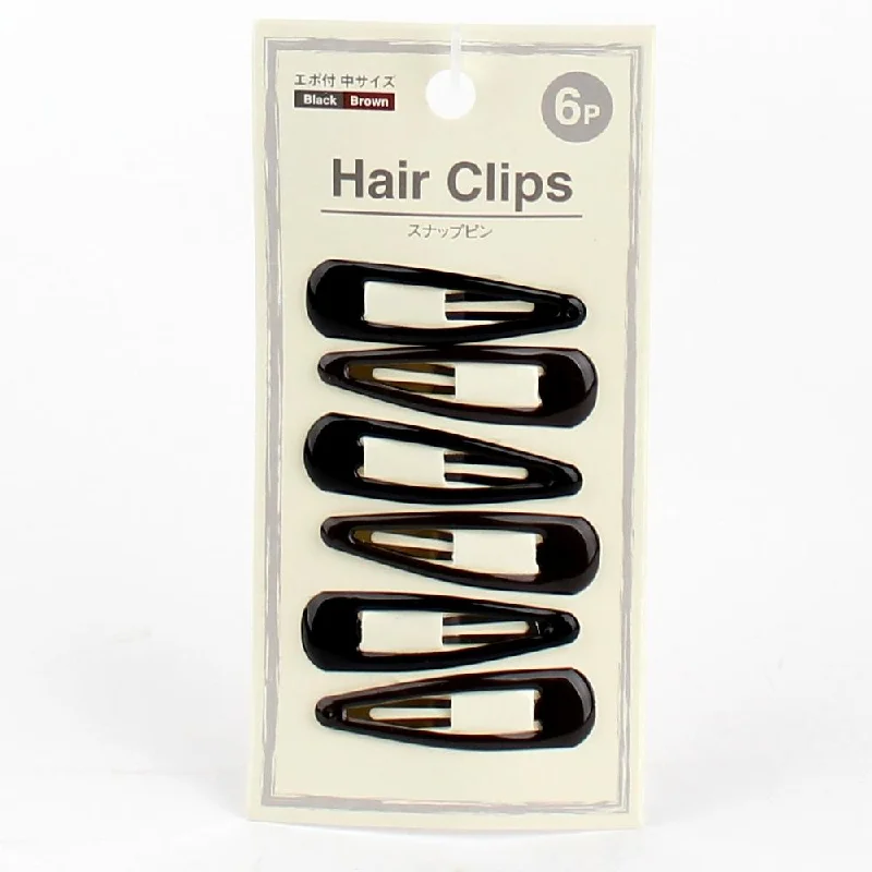 Hair Clips (BK/BN/6pcs)