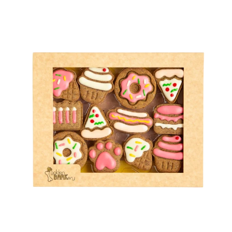 Golden Barkery Dog Biscuits - Pink Celebration Box
