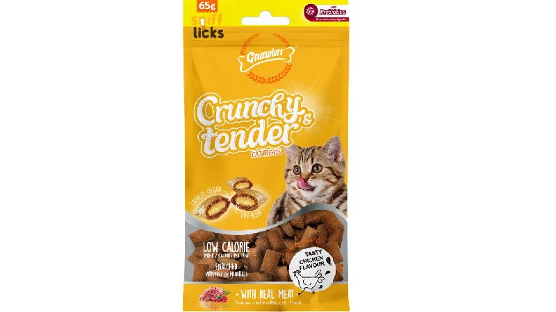 Gnawlers Crunchy Tenders Chicken Flavour Cat Treat 65 gm - Pack of 5