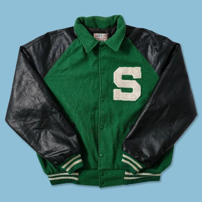 Vintage Wool Leather Varsity Jacket XXLarge