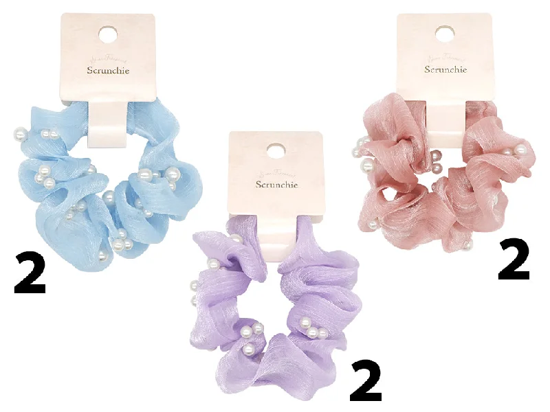 Scrunchie Shine Fake pearl Pastel