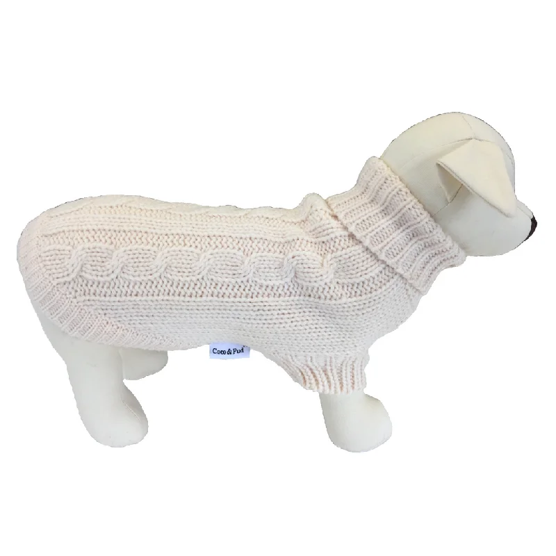 Brighton Dog Sweater/ Dog Jumper - Cream