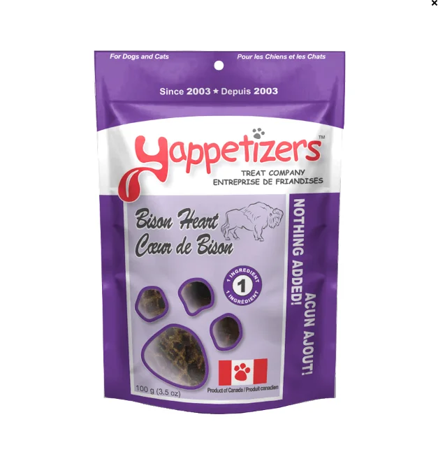 Yappetizers Dehydrated - Bison Heart