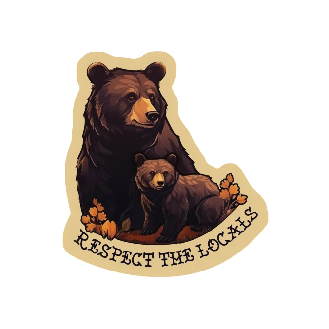Renegade Stickers 'Respect the Locals' Bear Sticker