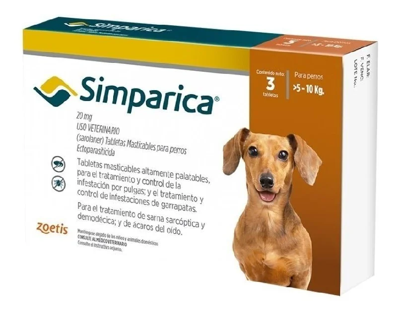 Simparica 5 - 10 Kg 20 Mg x 3 Tab