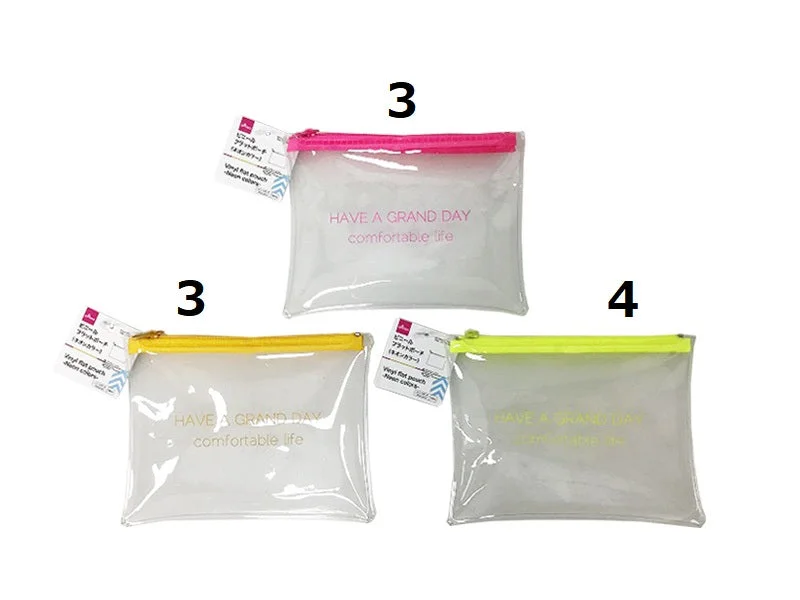 Vinyl Flat Pouch -Neon Colors-