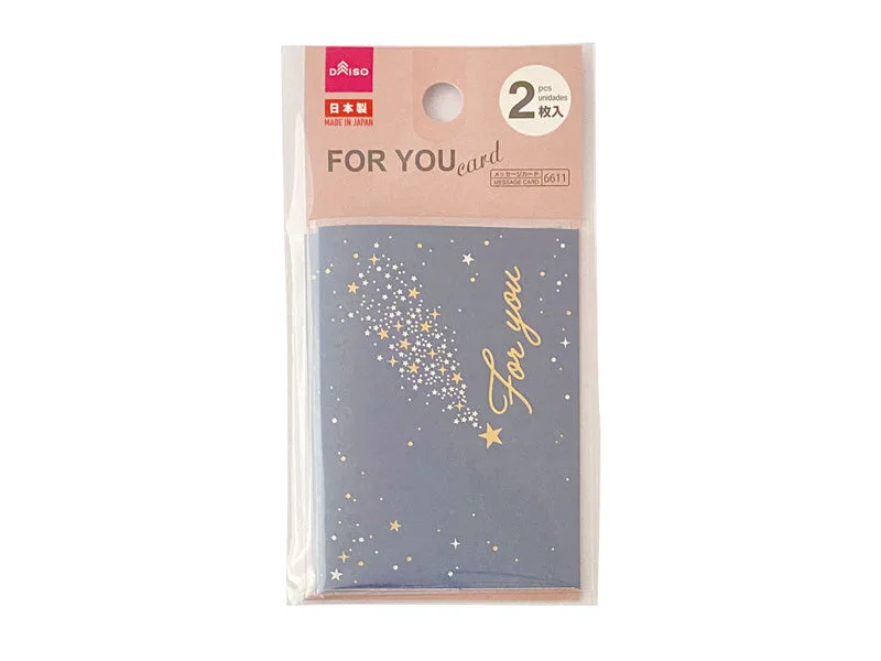 Mini Greeting Card - Star - For You - 2 pcs -