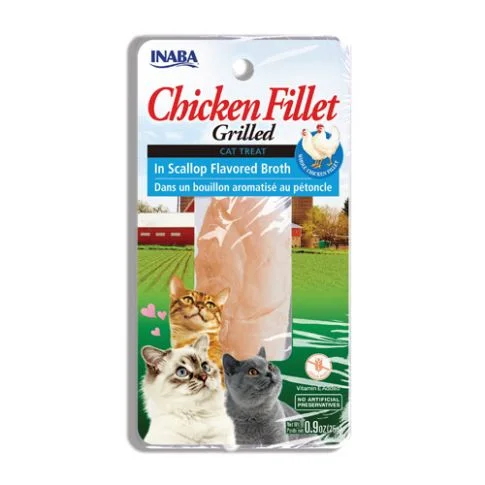 Inaba Chicken Fillet Chicken In Scallop Broth Cat Treat - 25 gm - Pack of 5