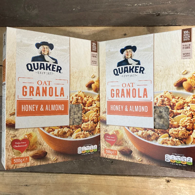 2x Quaker Oat Granola Honey & Almond (2x500g)