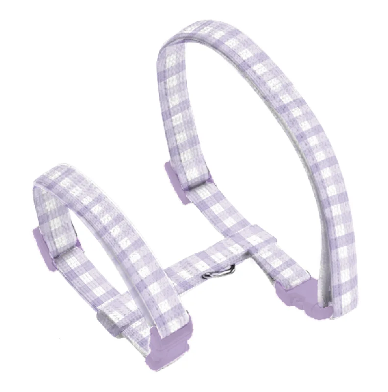 Gingham Lilac Cat Harness