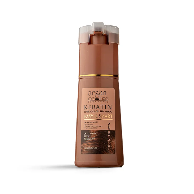 ARGAN DELUXE HAIR COLOR SHAMPOO-CHESTNUT BROWN