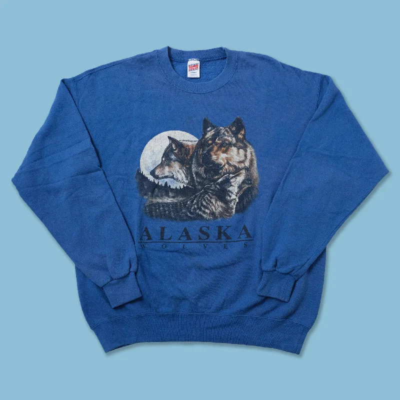Vintage Alaska Wolves Sweater Medium / Large