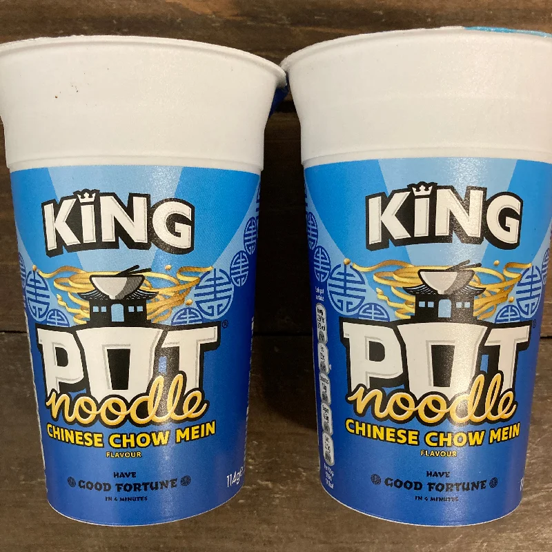 2x Pot Noodle Chinese Chow Mein King Pots (2x114g)