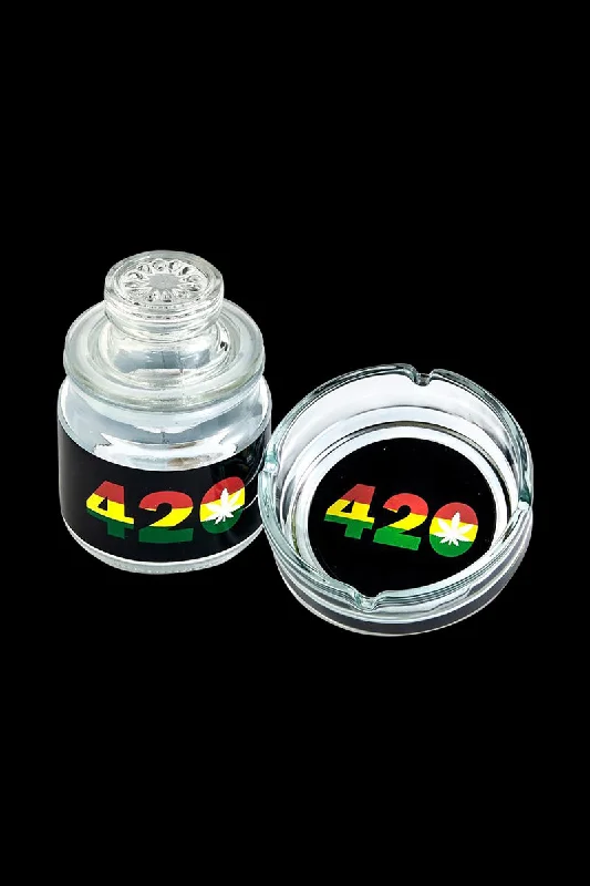 Rasta Ashtray and Stash Jar Set