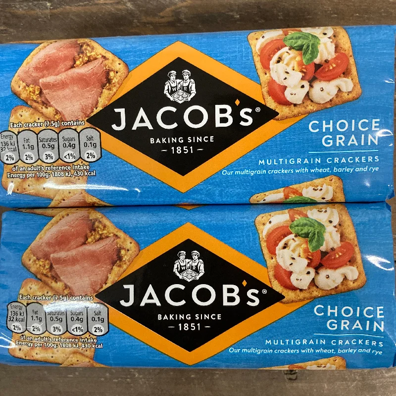 3x Jacobs Choice Grain Savoury Multigrain Crackers (3x200g)