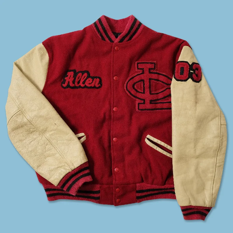 Vintage Wool Leather Varsity Jacket Small
