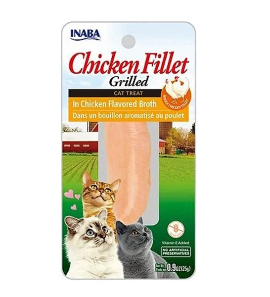 Inaba Chicken Fillet Chicken In Chicken Broth Cat Treat - 25 Gm - Pack of 5