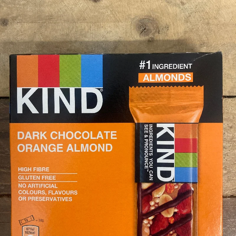 12x Kind Dark Chocolate Orange Almond Bars (4 Packs of 3x30g)